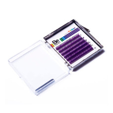 Цветные ресницы Be Perfect Rainbow Purple mix 6 линий, изгиб D, толщина 0.07, длина микс от 7 мм до 12 мм